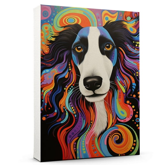 Borzoi Watercolor Dog Art Print Poster, Wall art Painting Decor, Puppies Colorful, Puppy Pop Art Home Decor Artwork For Bedroom Living Room Bathroom Decor,