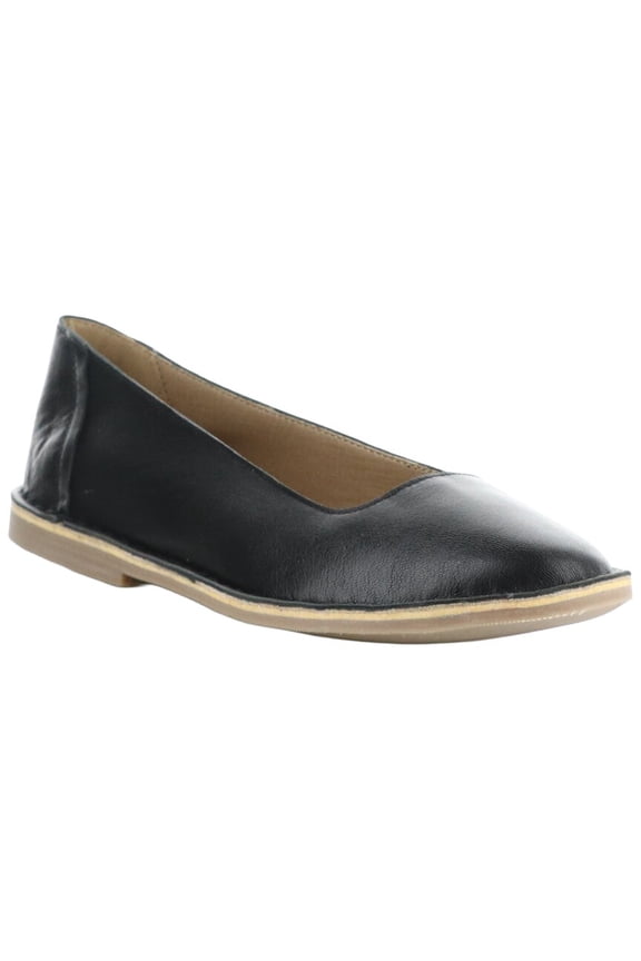 Bos. & Co. Banu Leather Ballet Flat, 41, Black