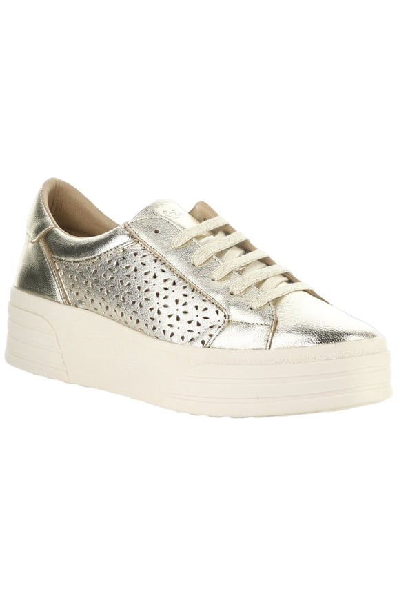 Bos. & Co. Lotta Metallic Leather Sneaker, 39, Metallic