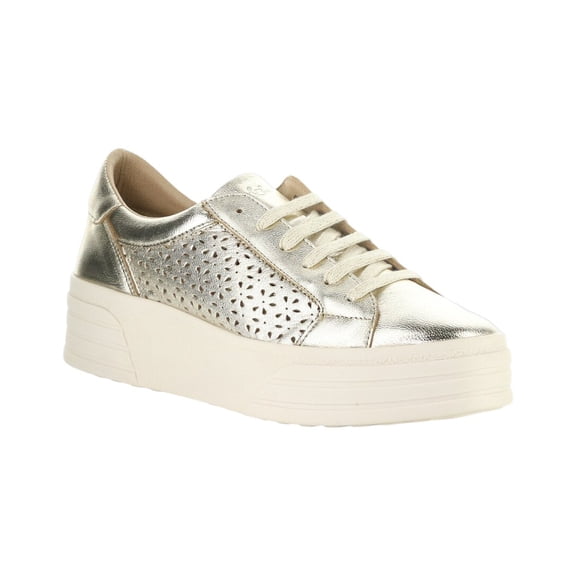 Bos. & Co. Lotta Metallic Leather Sneaker, 41, Metallic
