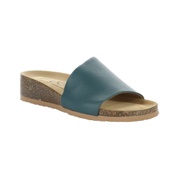 Bos. & Co. Lux Leather Sandal, 41, Blue