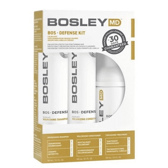 Bos*ley Defense Color Safe Starter Kit - Shampoo 5.1oz, Conditioner 5.1oz, and Thickening Treatment 3.4oz