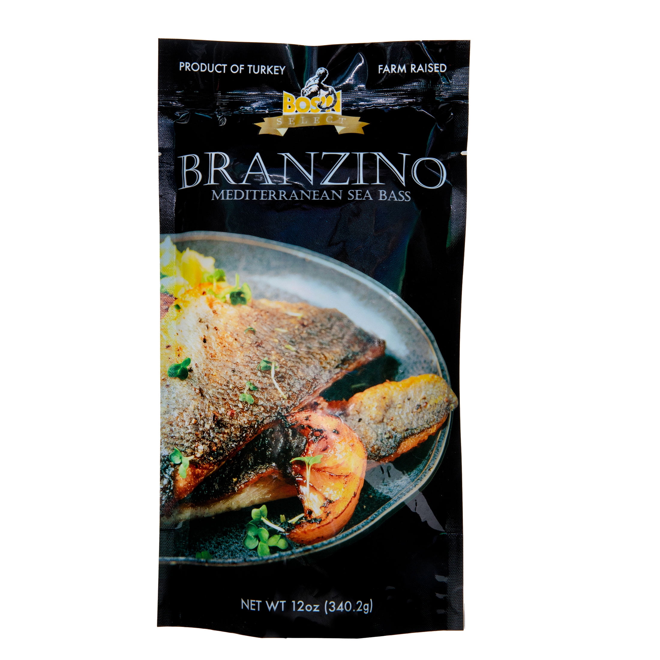 Bos'n Branzino (Mediterranean Sea Bass), Frozen, 12 oz. Bag