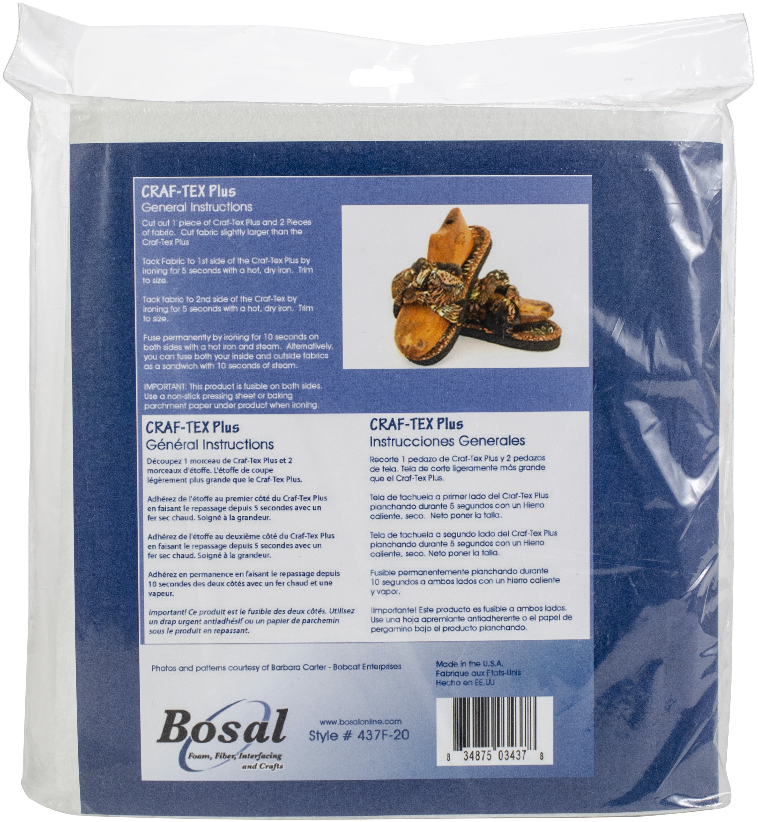 Bosal Craf-Tex Plus Double-Sided Fusible Foam Craft Pack-20