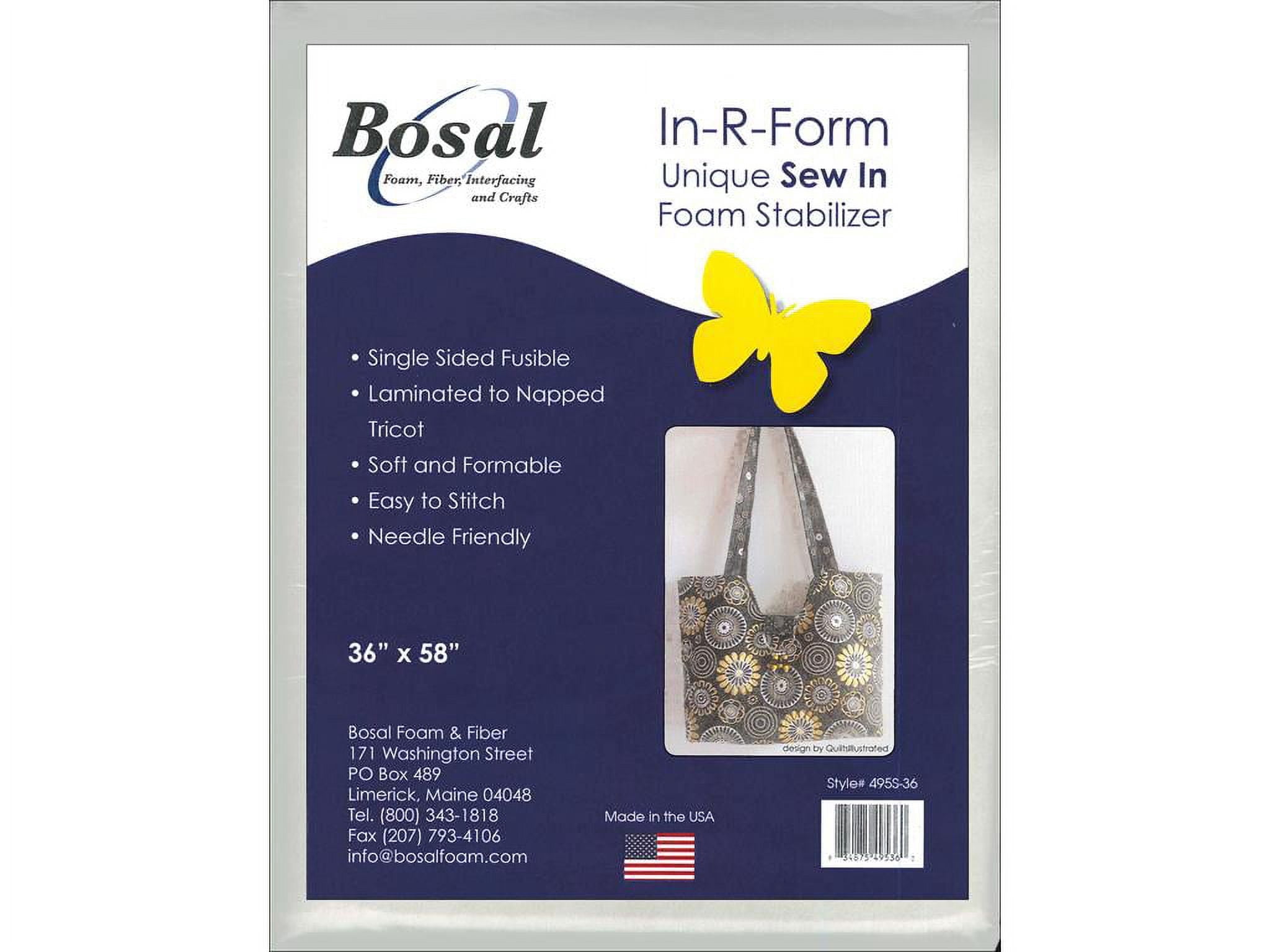 Bosal In R Form Foam Sew In Fusible Stab 58x36 Wht