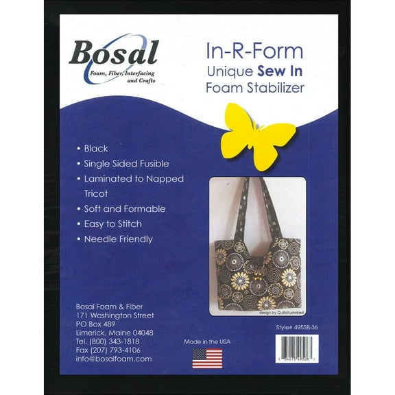 Bosal In-R-Form Sew-In - Black - 18" x 58"