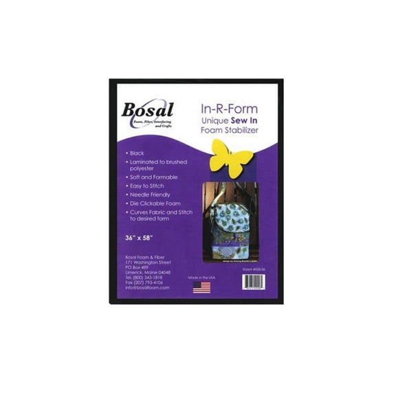 Bosal In-R-Form Sew-In - Black - 36" x 58"