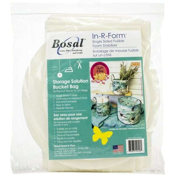 Bosal In-R-Form Single Sided Fusible Foam Stabilizer-Storage Solution Bucket Bag