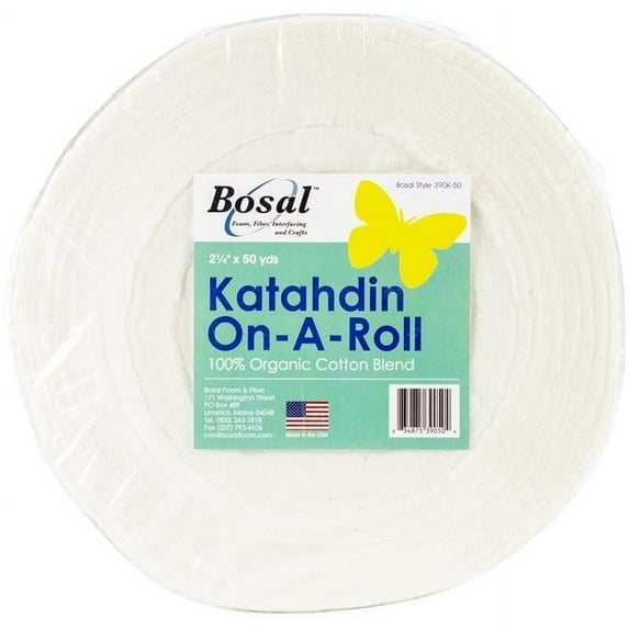 Bosal Katahdin On-A-Roll 2.25" x 50 Yards Organic Cotton Batting