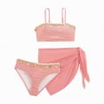thumbnail image 1 of Bosanter Bathing Suits For Girls 3 Piece Tankini Bathing Suit Set Solid Cover Ups Beach Skirt Swimsuit Set Girls Tankini Swimsuit, Pink 10-11Y, 1 of 9