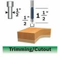 thumbnail image 1 of Bosch 1/2In X 1 1/2In Carbide Tipped Double Flute Template Trim Router Bit, 1 of 6