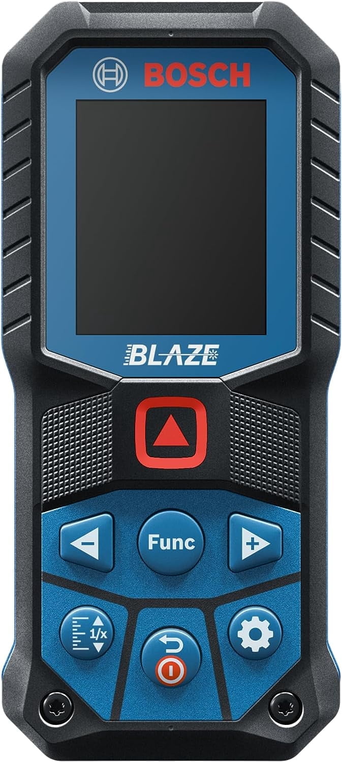 Bosch 165 Foot Laser Measure Backlit Color Display IP65 with Belt Clip