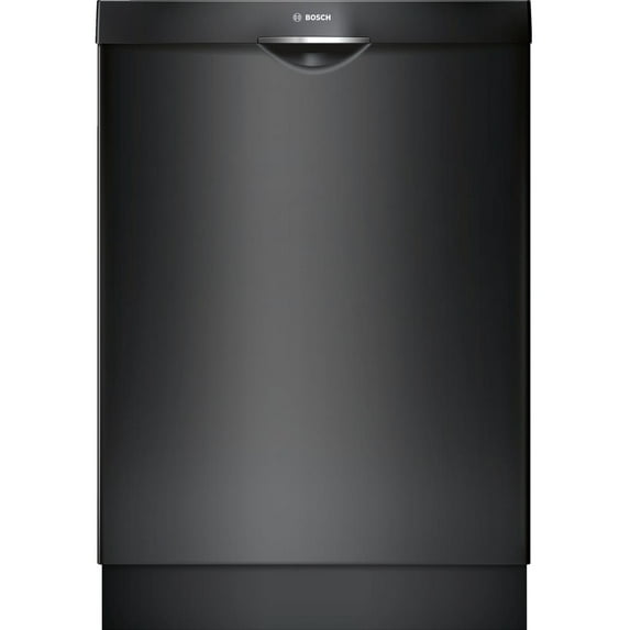 SHSM63W56N 24 300 Series Scoop Handle Dishwasher with 16 Place Settings 5 Wash Cycles 3rd Rack 44 dBA Noise Level and Extra Dry Option in Black