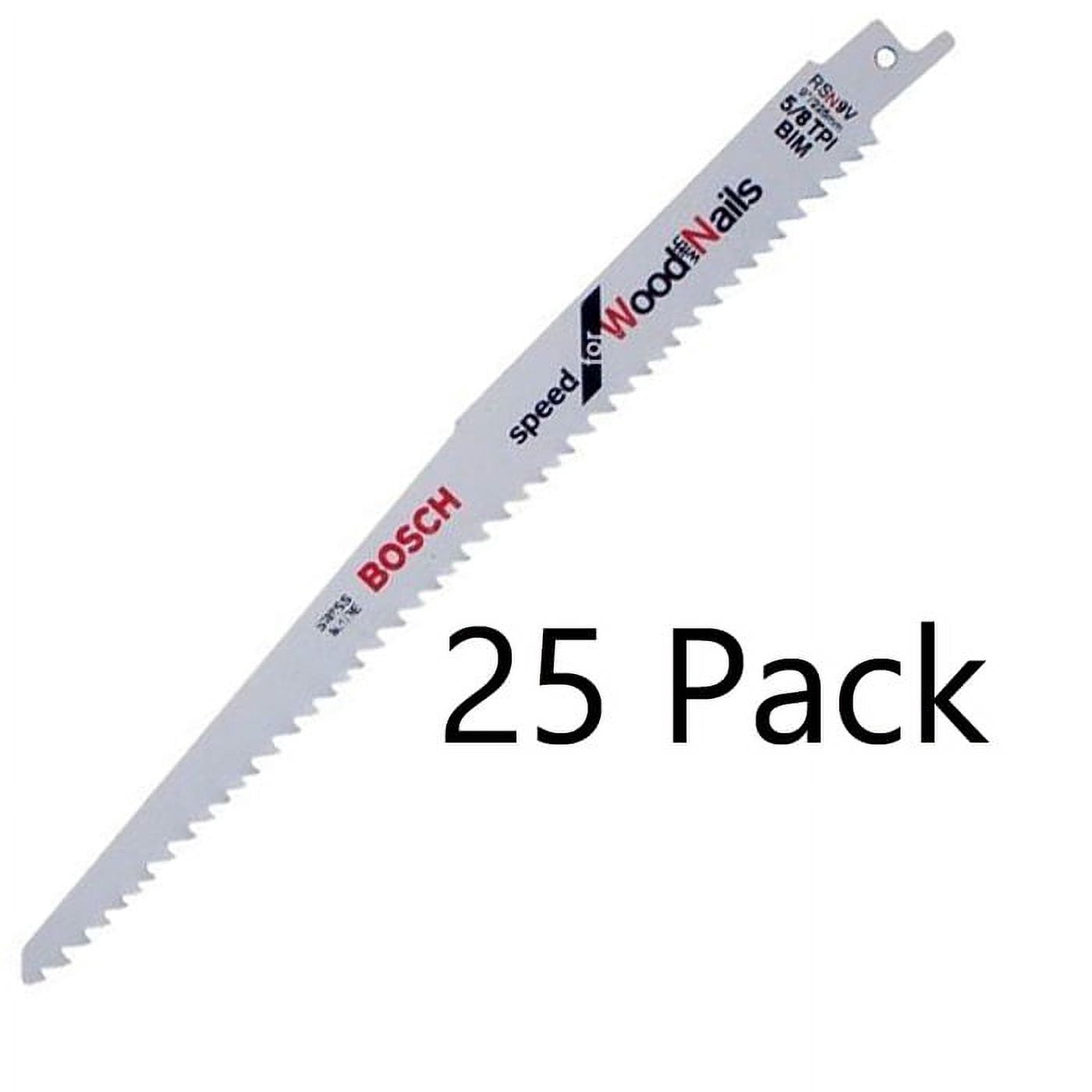 Bosch 25 Pack 9 Inch 5/8 TPI Reciprocating Saw Blades - RSN9V-25PK