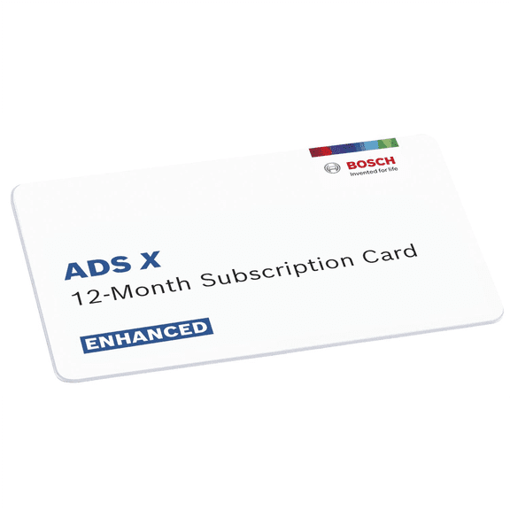 Bosch 3945-SUB-ENH ADS 525X/625X 12 Month Subscription - Enhanced Plan