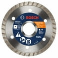 thumbnail image 1 of Bosch 4 Inch Standard Turbo Rim Diamond Blade For Smooth Cuts On Stone And Masonry, 1 of 4