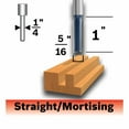 thumbnail image 1 of Bosch 5/16In X 1In Carbide Tipped Double Flute Straight Router Bit, 1 of 5
