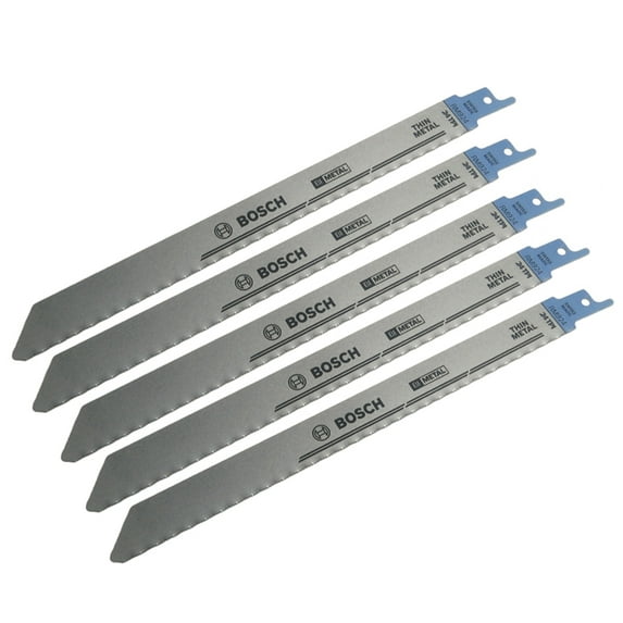 Bosch 5 Pack 9 Inch 24 TPI Metal Reciprocating Saw Blades - RM924-5PK