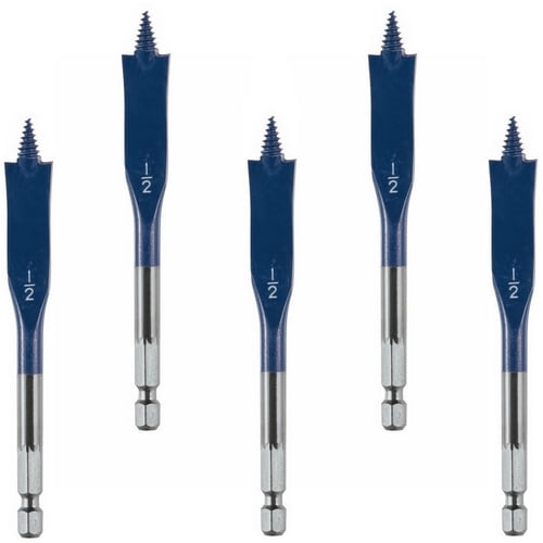 Bosch 5 Pack of 1/2 In. x 4 In. Daredevil Spade Bits - DSBS1005B-5PK