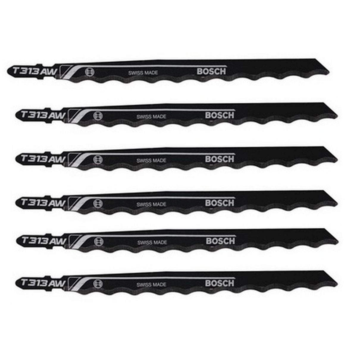 Bosch 6 Pack of 6 Inch Edge for Soft Materials Jig Saw Blades - T313AW3-2PK