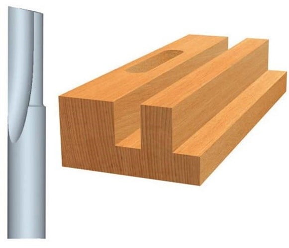 Bosch 7/16 Inch X 1 Inch Carbide Tipped 2-Flute Straight Bit