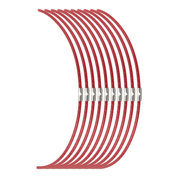 Bosch AFS 23-37 Trimmer Line Replacement, 10-Pack Heavy Duty Nylon Spool Thread, 3.5mm Red Curved Cutting Line for Grass Trimmers and Brush Cutters