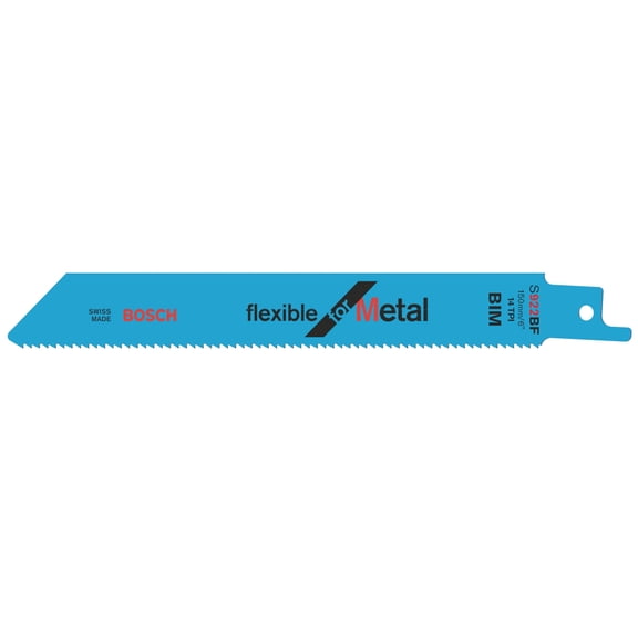 Bosch Accessories 5 pieces Reciprocating Saw Blade S 922 BF Flexible for Metal (for metal, 150