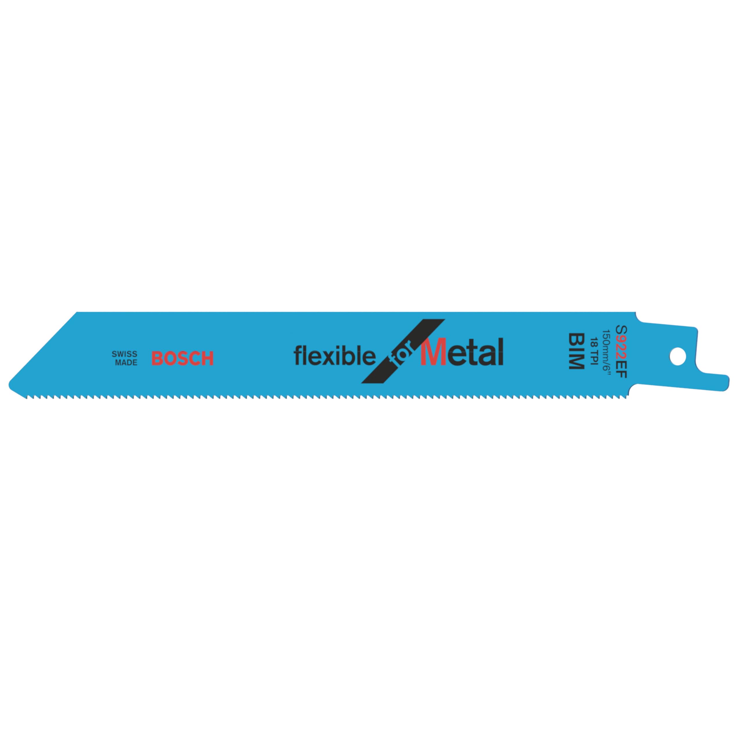 Bosch Accessories Professional 5 pieces Reciprocating Saw Blade S 922 EF Flexible for Metal (fo