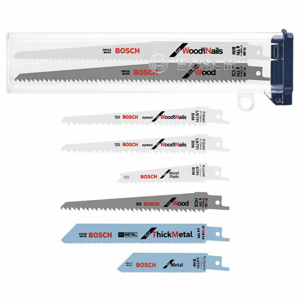 Bosch All Purpose Reciprocating Saw Blade Set 8Pc
