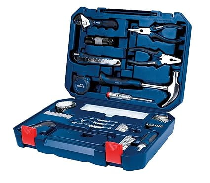 Bosch All-in-One 108 Pieces Hand Tool Kit (Blue, Hard case)