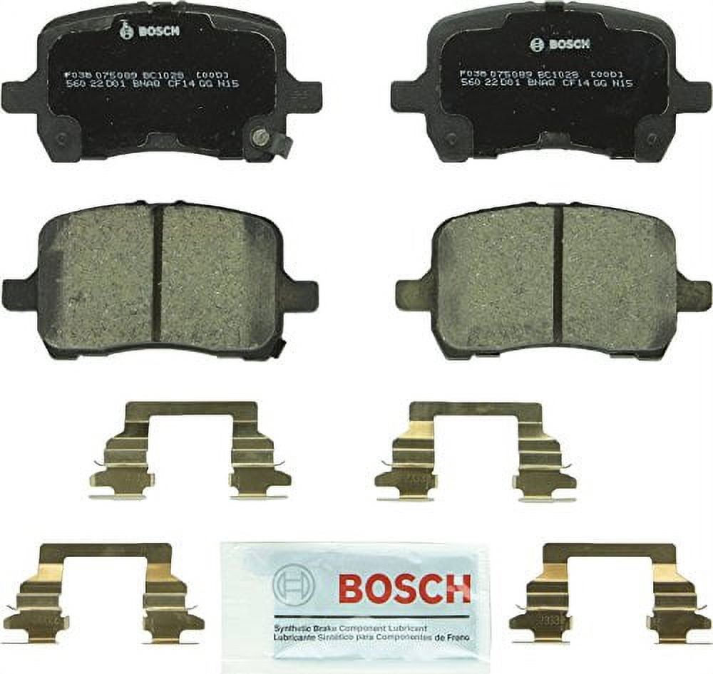 Bosch BC1028 QuietCast Premium Ceramic Disc Brake Pad Set For Select Chevrolet Cobalt, HHR, Malibu; Pontiac G5, G6, Pursuit, Solstice; Saturn Ion, Sky; Front Fits select: 2006-2007,2009 PONTIAC G6 GT