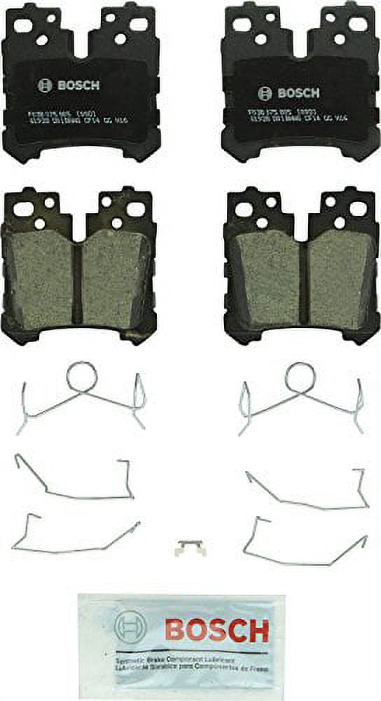 Bosch BC1283 QuietCast Premium Ceramic Disc Brake Pad Set For Lexus: 2007-2017 LS460, 2008-2016 LS600h; Rear