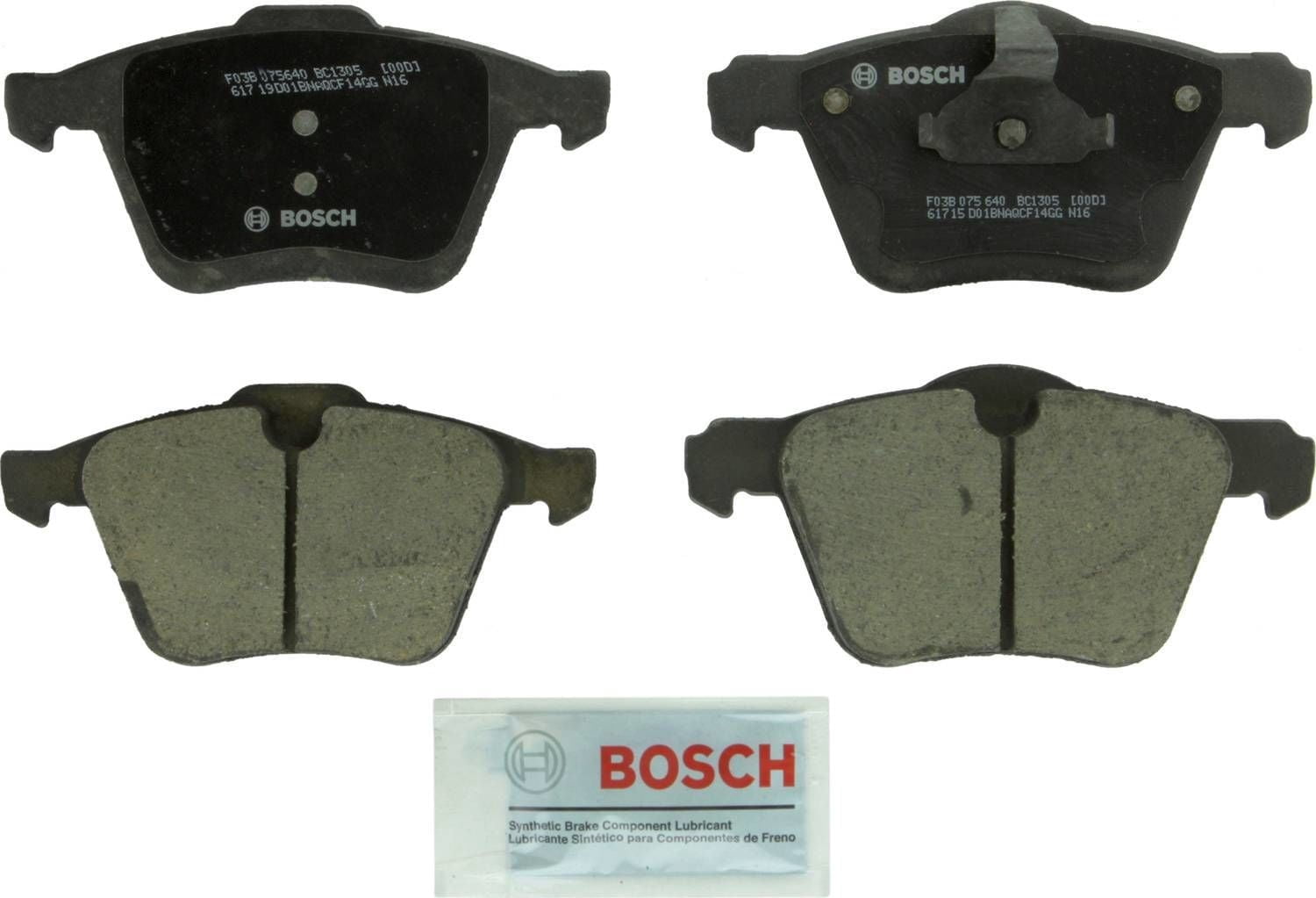 Bosch BC1305 QuietCast Premium Disc Brake Pad Set Fits select: 2011-2017 VOLVO S60, 2008-2009 VOLVO XC70