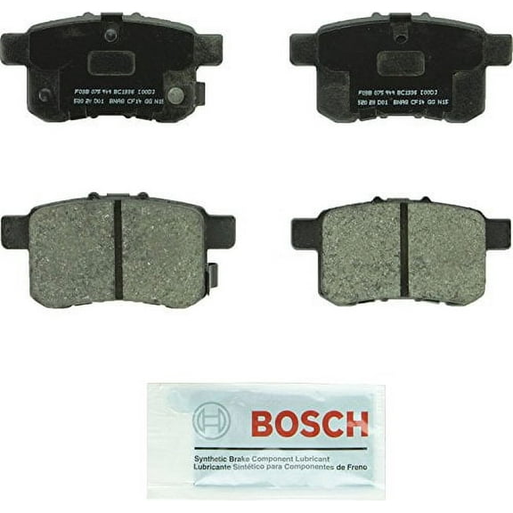 Bosch BC1336 QuietCast Premium Ceramic Disc Brake Pad Set For 2009-2012 Acura TSX and 2008-2010 Honda Accord; Rear