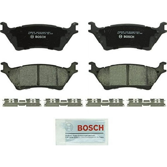 Bosch BC1602 QuietCast Premium Ceramic Disc Brake Pad Set For: Ford F-150, Rear
