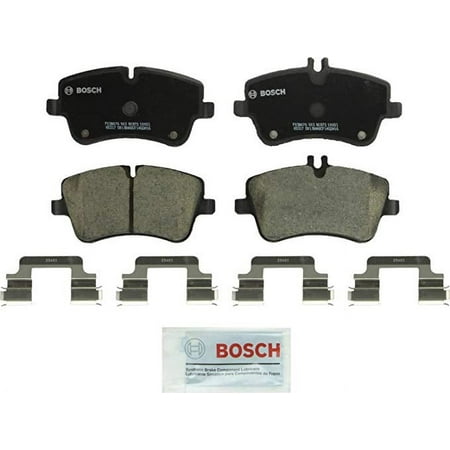 Bosch BC872 QuietCast Premium Ceramic Disc Brake Pad Set For Select Mercedes-Benz C200, C230, C240, C280, C320, C350, CLK280, CLK320, CLK350, SLK280, SLK300; Front