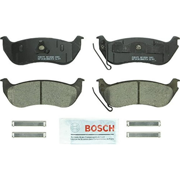 Bosch BC964 QuietCast Premium Ceramic Disc Brake Pad Set For Select Ford Explorer, Explorer Sport Trac; Jeep Liberty, TJ, Wrangler; Mercury Mountaineer; Rear