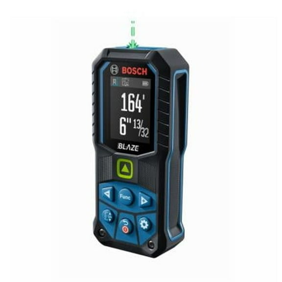 Bosch BLAZE 165 ft. Green Laser Distance Tape Measuring Tool with Bluetooth, Haptic Feedback, and Measurement Rounding (GLM165-27CG)