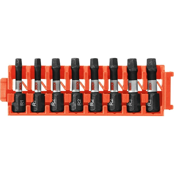 Bosch CCSSQV108 8-Piece Impact Tough Square 1 in. Insert Bits with Clip for Custom Case System