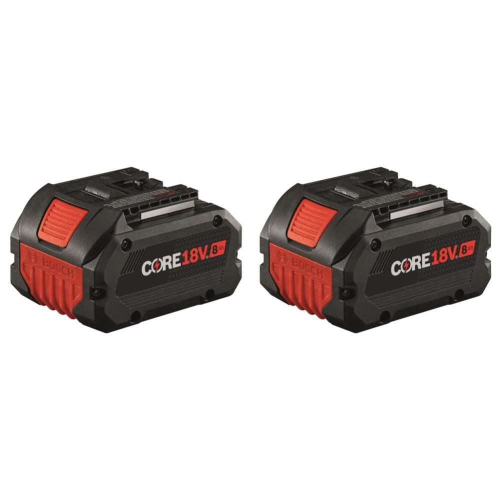 Bosch CORE18V Lithium-Ion 8 Ah 18V High Power Battery, 2-Pack