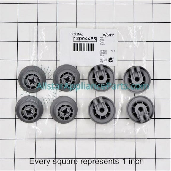 Bosch Dishwasher Dishrack Roller 12004485 (pack of 8)