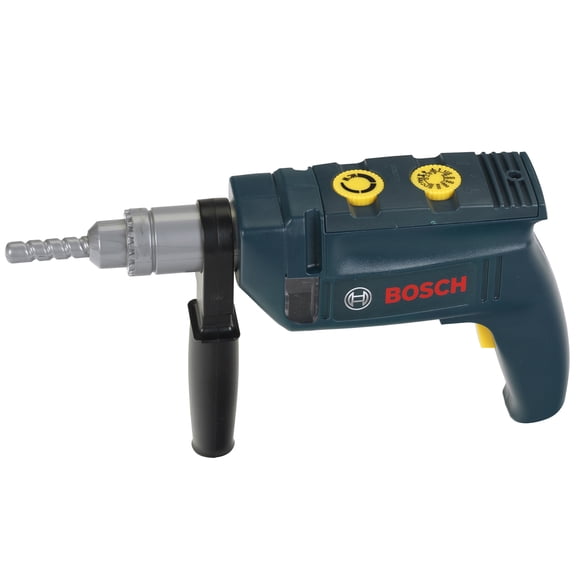 Bosch: Drill - Blue & Grey, Lights & Sounds Toy Tool, Press & Go, Spark Light Effect, Realistic Replica, Construction & Mechanic Pretend Play, Kids 3+