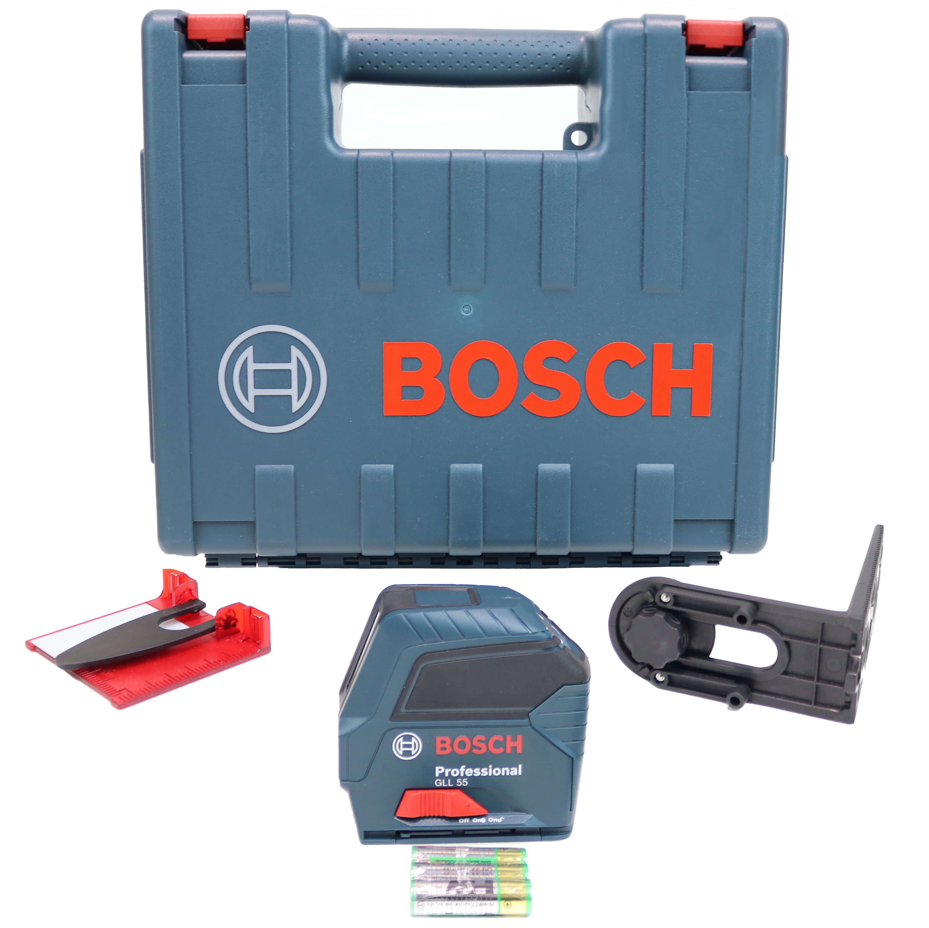 Bosch GLL2-20 65ft Self-Leveling 360 Degree Horizontal Cross Line Laser  Level with Mount and Carrying Pouch,Blue