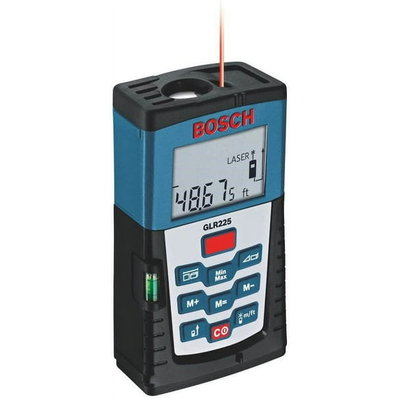 Bosch GLR225 Precision Digital Laser Distance Measuring Tool with 225 Foot Range