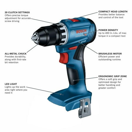 Bosch GSR18V-400, 18V, Cordless 1/2" Drill Driver