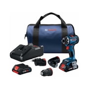 Bosch 18V Drill/driver With 5-In-1 Flexiclick System And 2Pk Core18V 4 Ah Advanced Power Battery