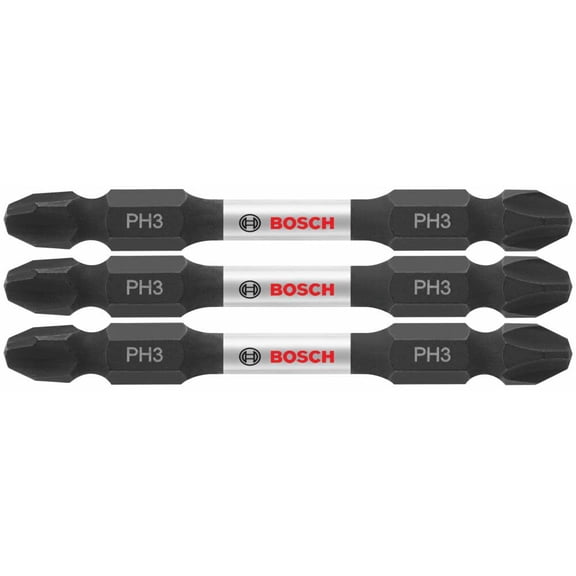 Bosch Genuine 3 pc. Impact Tough 2.5" Phillips #3 Double-Ended Bits - ITDEPH32503