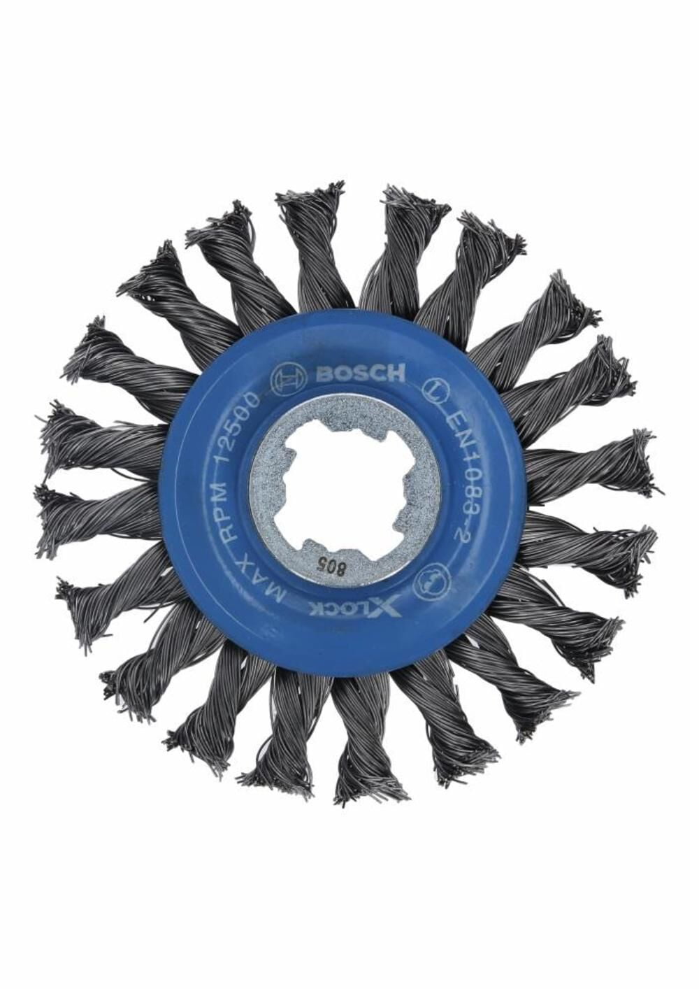 Bosch Genuine 4-1/2" Wheel Dia. X-LOCK Arbor Carbon Steel Full Cable Knotted Wire Wheel - WBX428