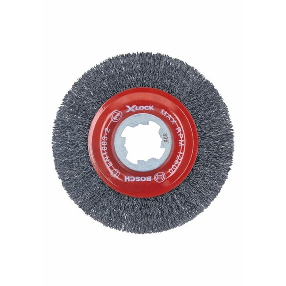 Bosch Genuine 4-1/2" Wheel Dia. X-LOCK Arbor Tempered Steel Crimped Wire Wheel - WBX418