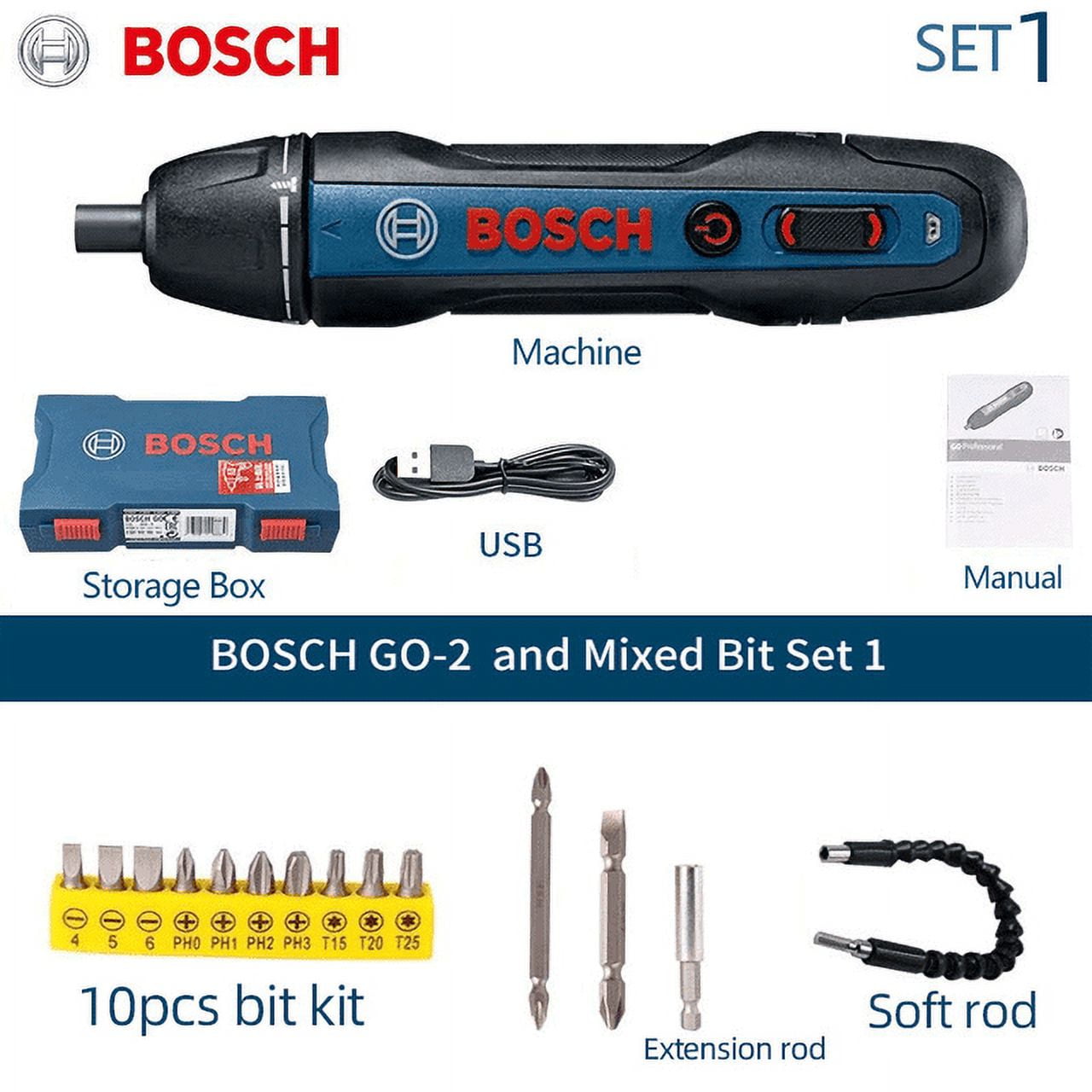 Bosch Go2 Electric Screwdriver Rechargeable Automatic Screwdriver Hand